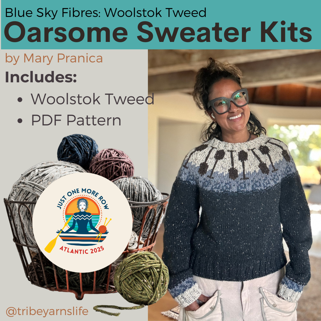 Oarsome Sweater Kits with Woolstok Tweed