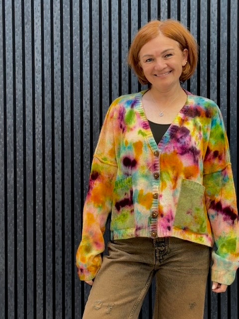 Exclusive Hand-Painted Cardigan No. L32 (Lambswool Medium)