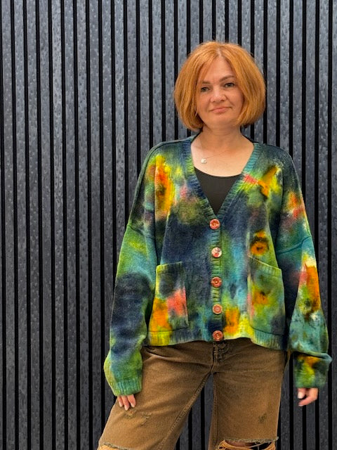 Exclusive Hand-Painted Cardigan No. L27 (Lambswool Medium)