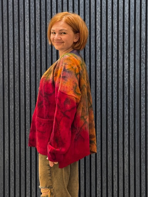 Exclusive Hand-Painted Cardigan No. L29 (Lambswool Large)