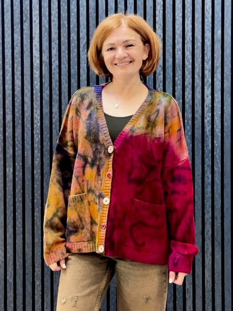 Exclusive Hand-Painted Cardigan No. L29 (Lambswool Large)