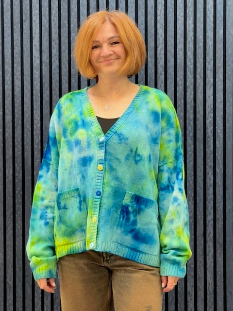 Exclusive Hand-Painted Cardigan No. L30 (Lambswool Large)