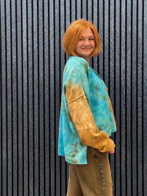 Exclusive Hand-Painted Cardigan No. L34 (Lambswool Large)