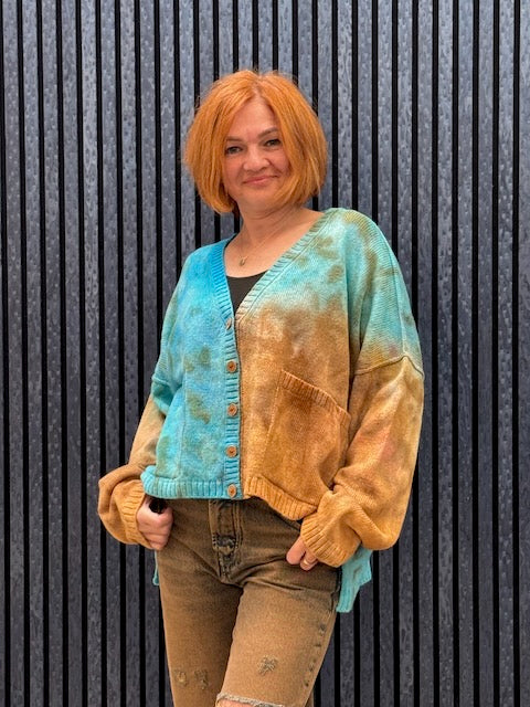 Exclusive Hand-Painted Cardigan No. L34 (Lambswool Large)