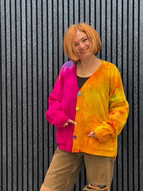 Exclusive Hand-Painted Cardigan No. L36 (Lambswool Large)