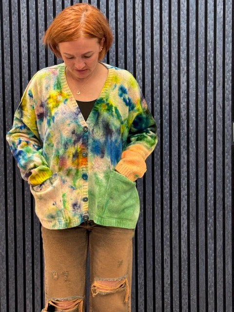 Exclusive Hand-Painted Cardigan No. L38 (Lambswool Medium)