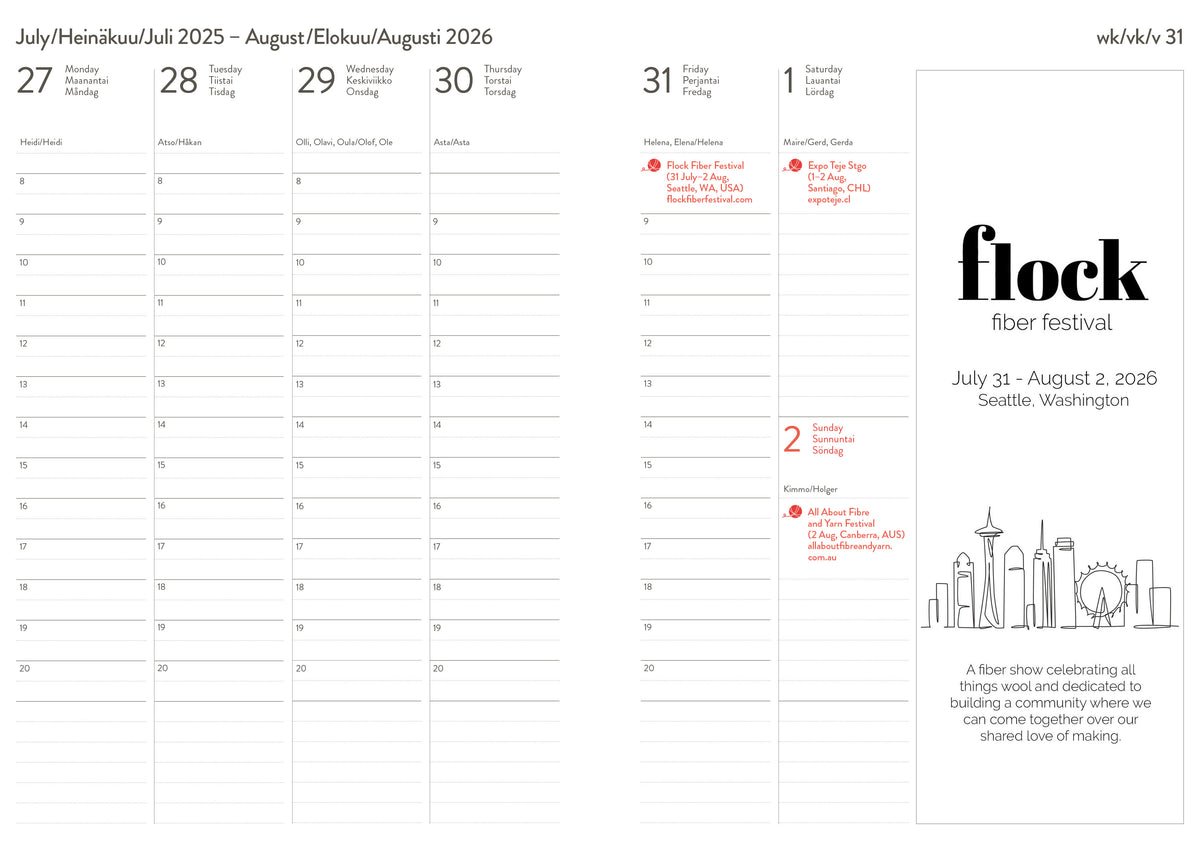Knitter's Year 2026 Weekly Planner by Laine
