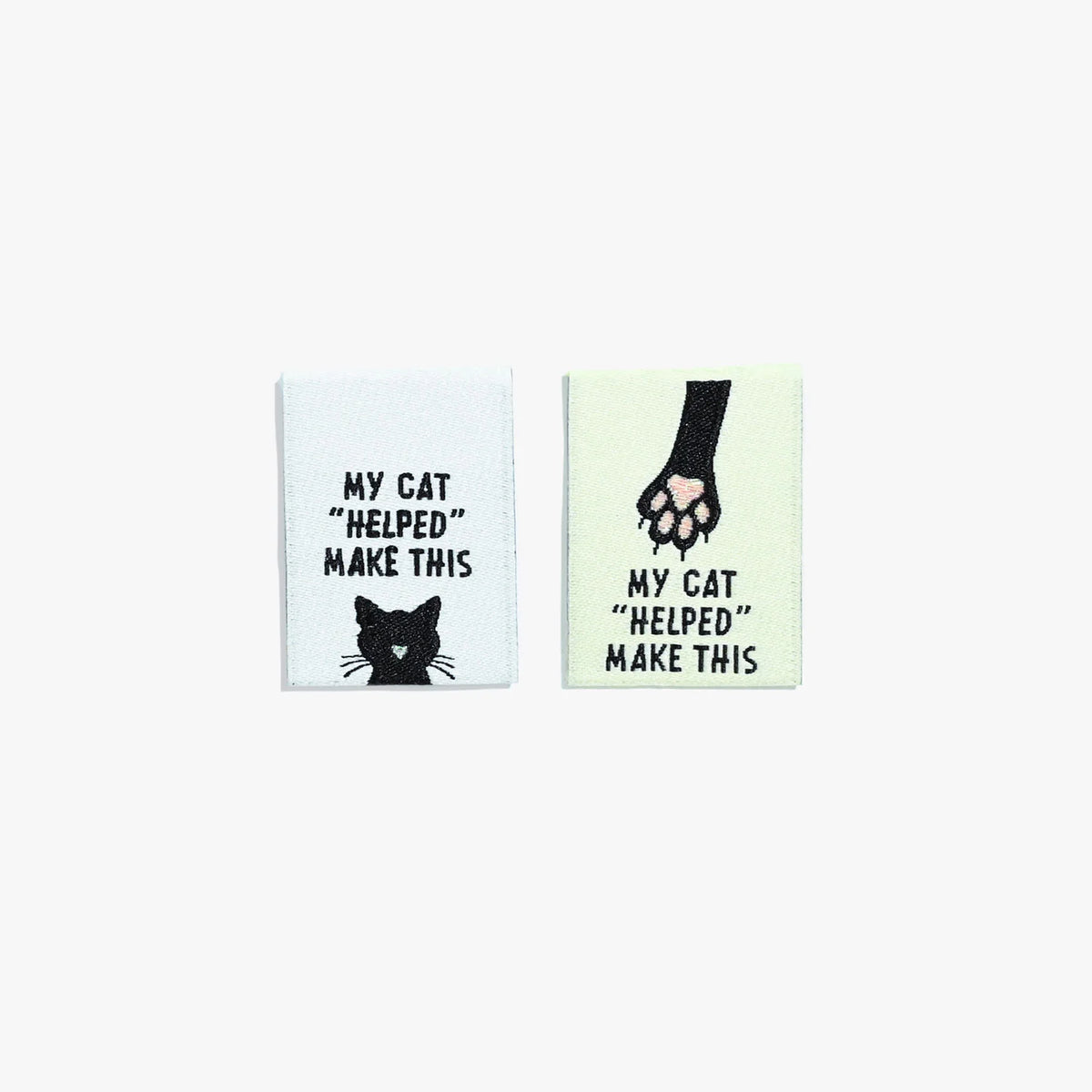 My Cat "Helped" Make This Woven Labels 6 Pack