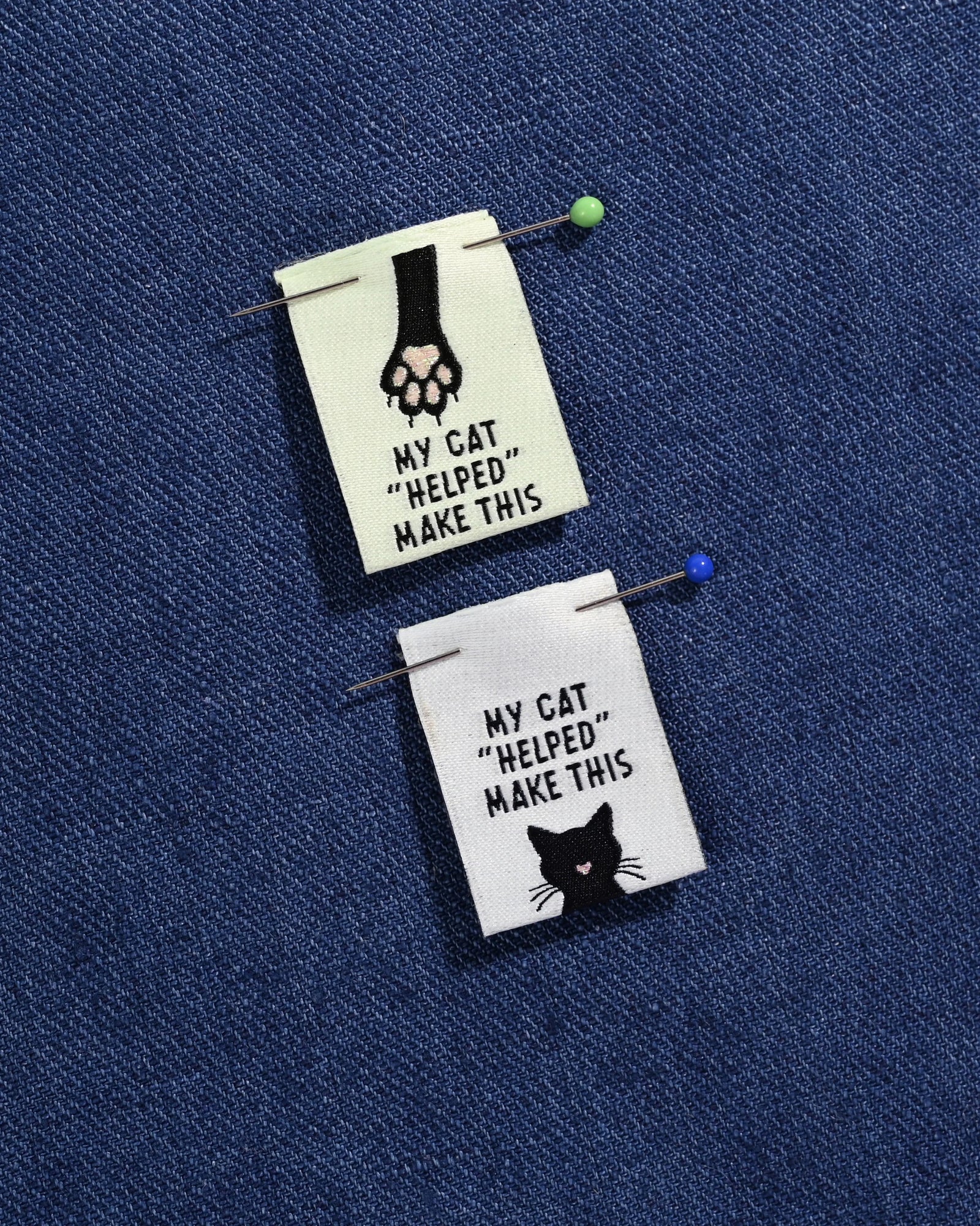 My Cat "Helped" Make This Woven Labels 6 Pack