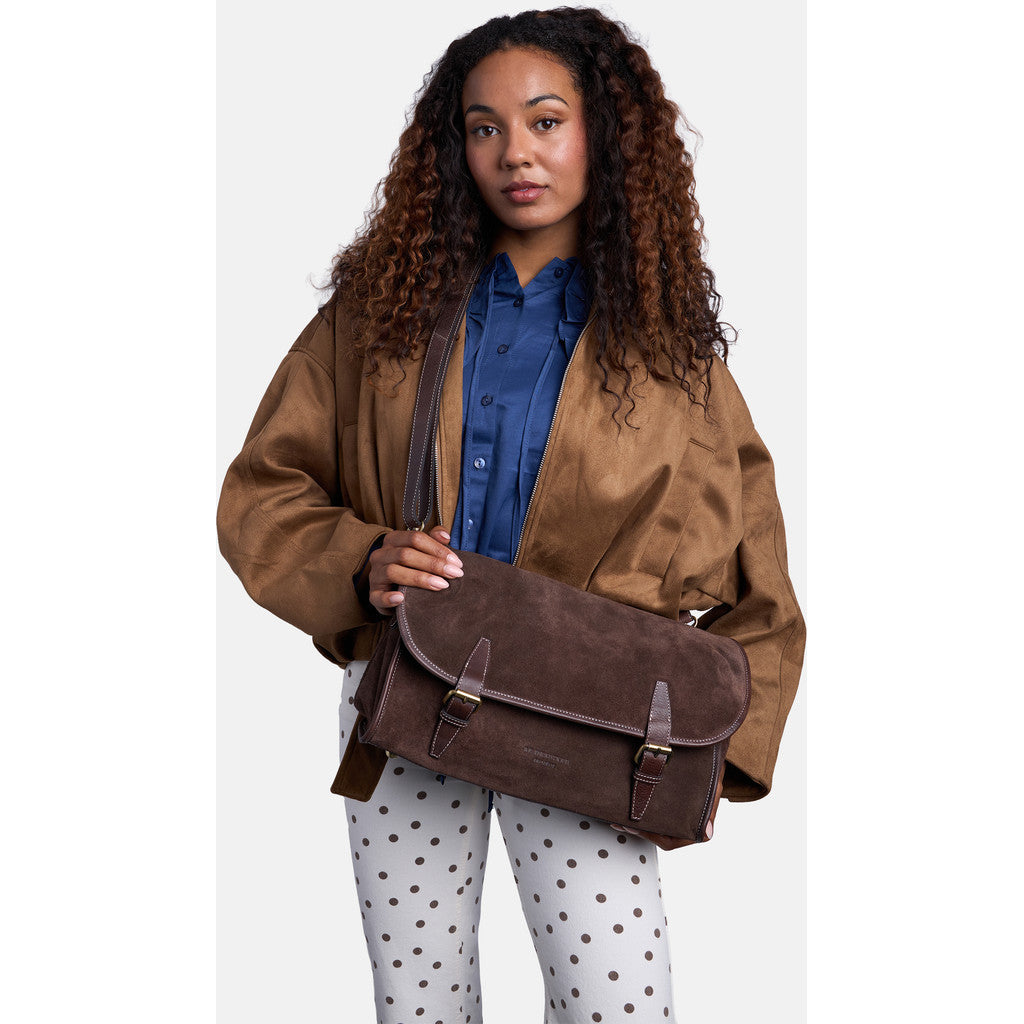 Project 149 SUEDE Crossover Bag by Re:Designed Re:Designed