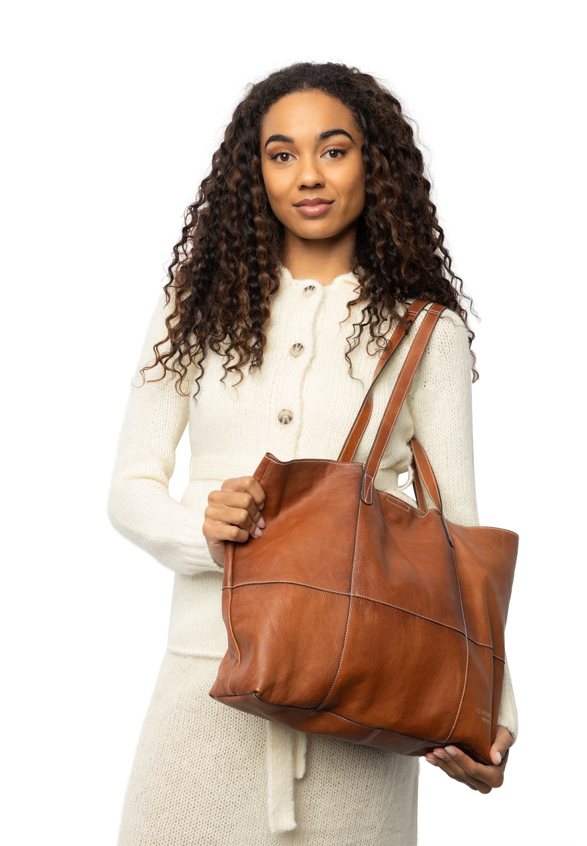 Project 19 Knitting Shoulder Bag by Re:Designed, Leather Tribe