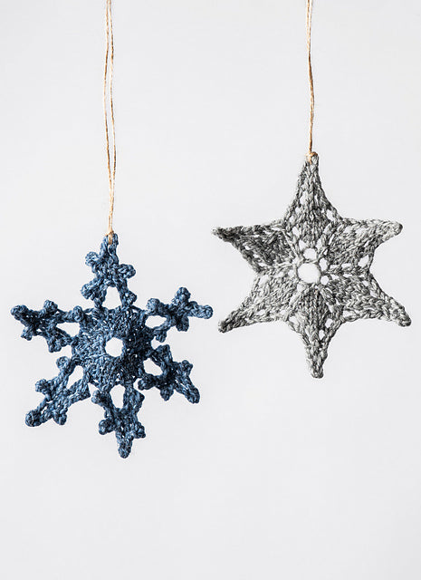 Holiday Frost Snowflakes Kit with Woolstok Mini Skein Bundles Blue Sky Fibers