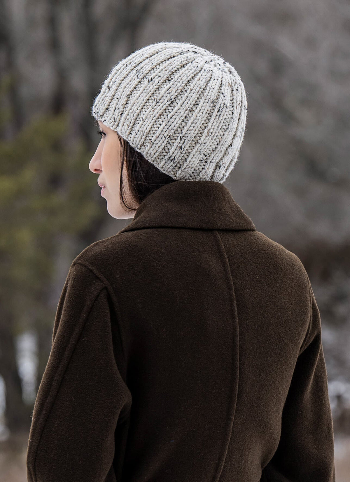 Anstruther Hat Kits with Woolstok Tweed Blue Sky Fibers