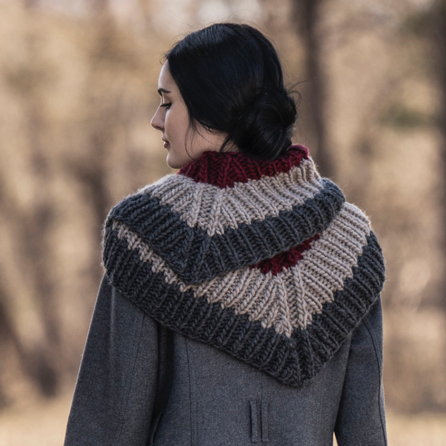 Fletcher Cowl Kit in Woolstok North Blue Sky Fibers