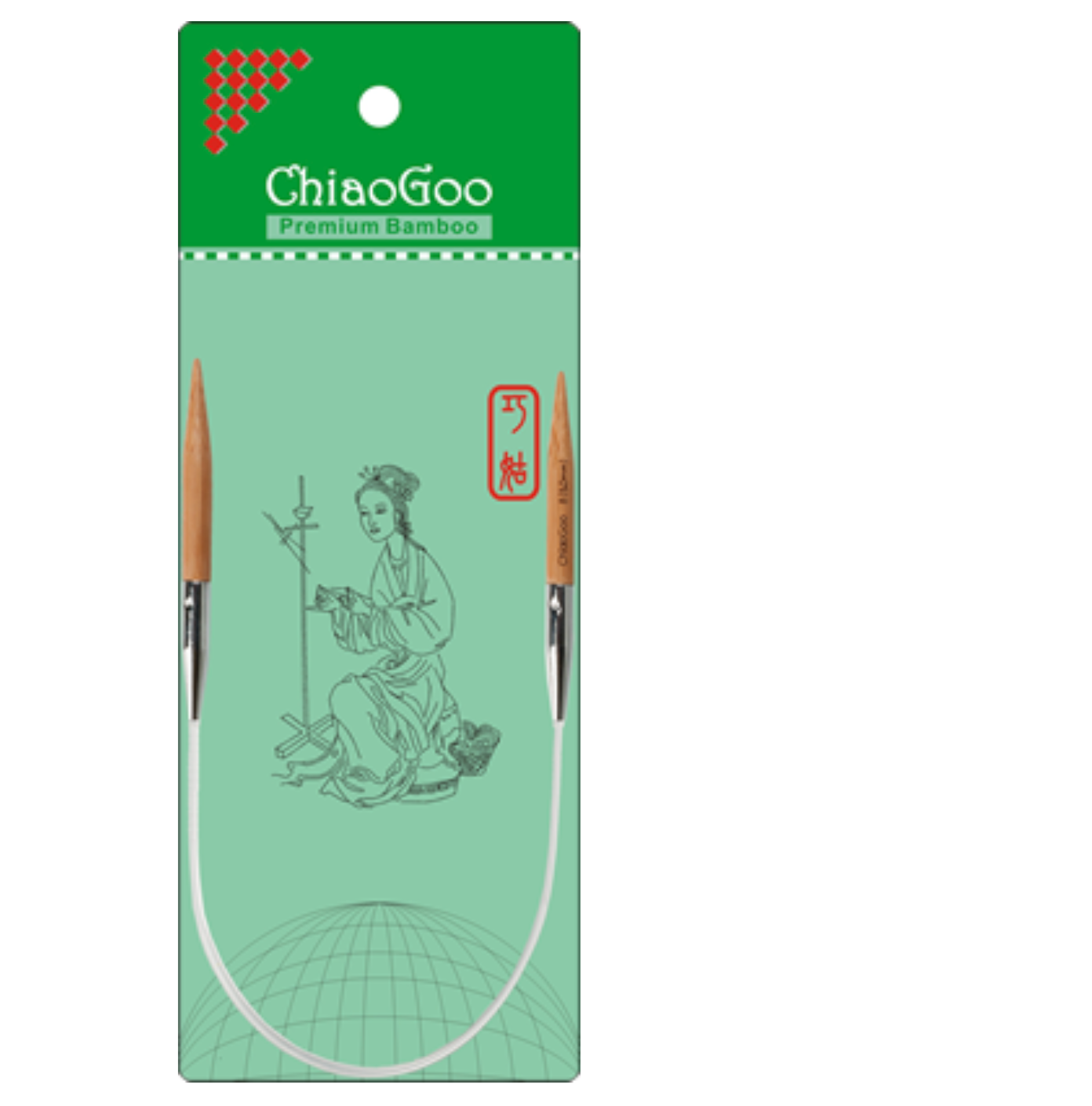 12" (30cm) Chiaogoo BAMBOO Fixed Circular Knitting Needles