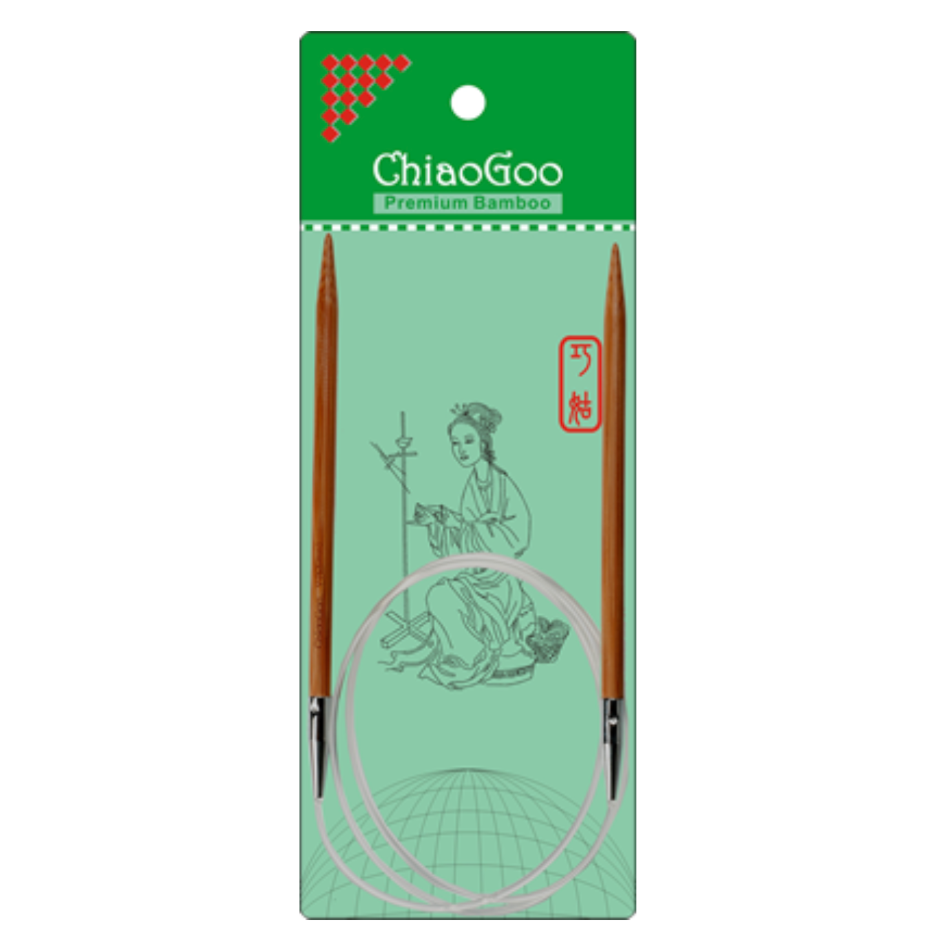 32" (80cm) Chiaogoo BAMBOO Fixed Circular Knitting Needles