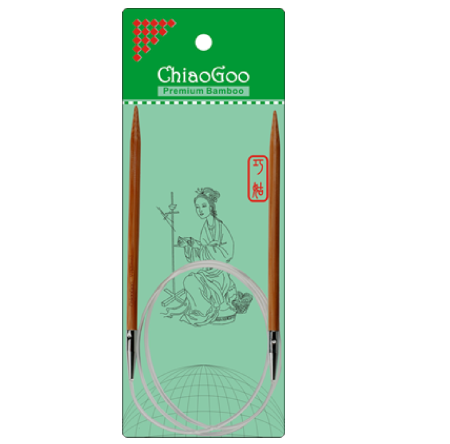 40" (100cm) Chiaogoo BAMBOO Fixed Circular Knitting Needles