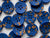 20mm - Electric Blue with Chips Buttons TextileGarden