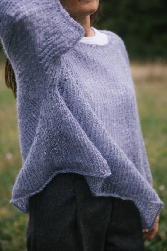 Agnes Sweater Pattern for Le Gros Silk & Mohair Biches & Bûches