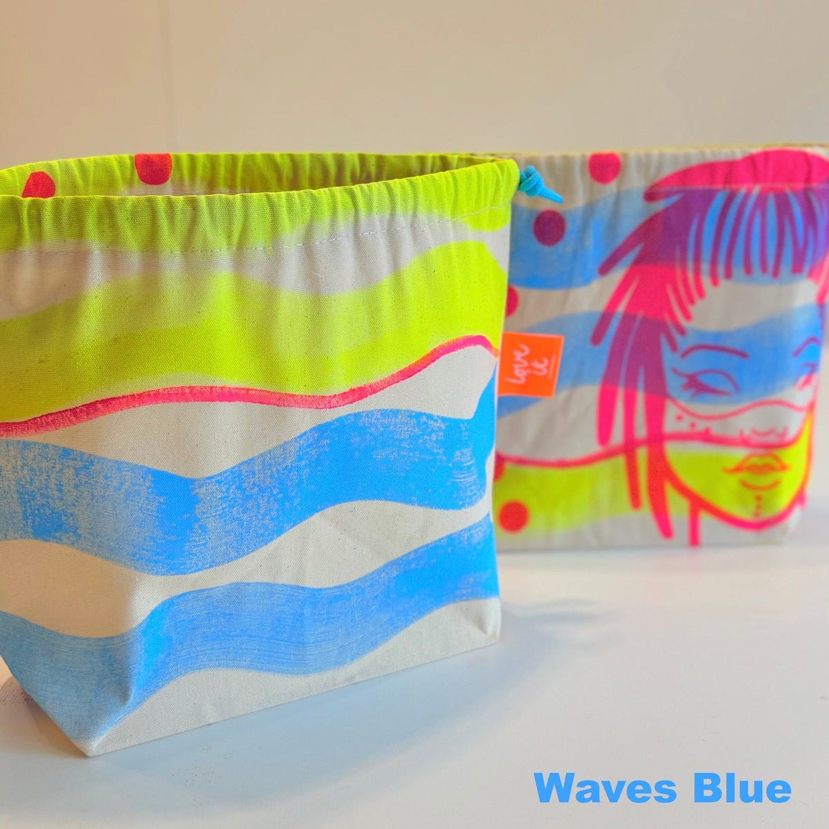 Wave Drop Drawstring Project Bag Love It Design