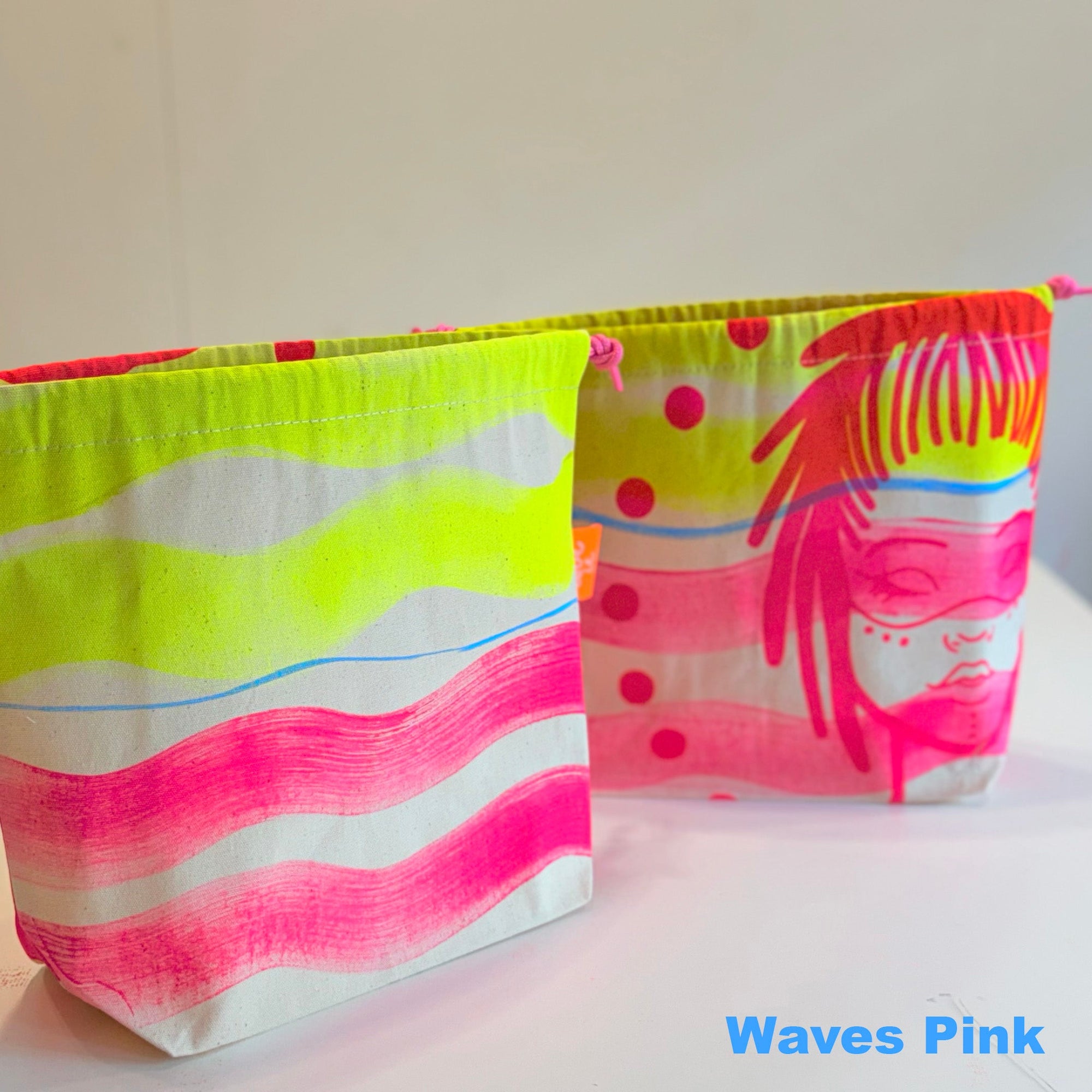 Wave Drop Drawstring Project Bag Love It Design