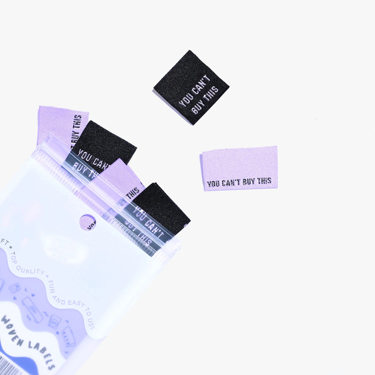 "You Can't Buy This" Woven Labels 6 Pack