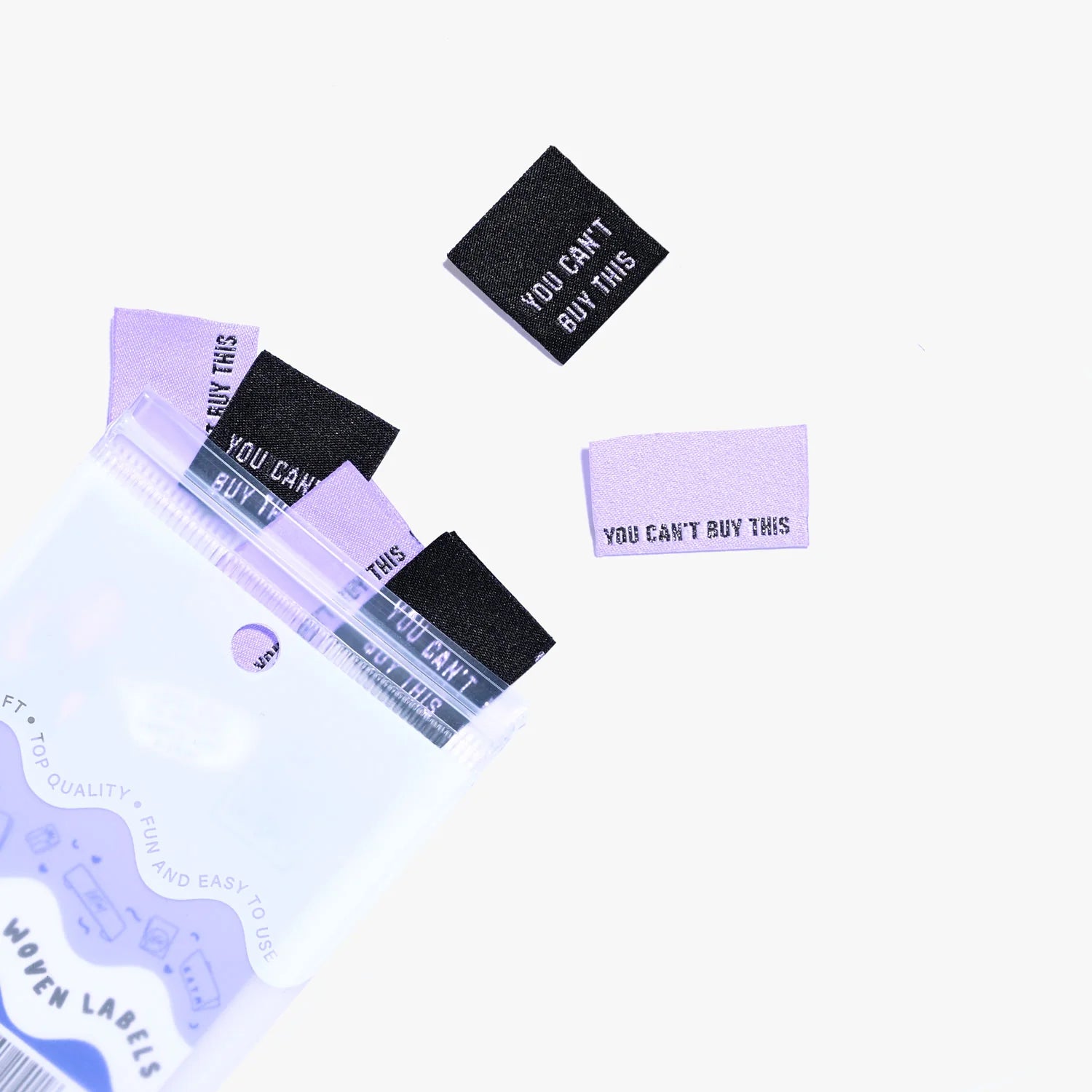 "You Can't Buy This" Woven Labels 6 Pack