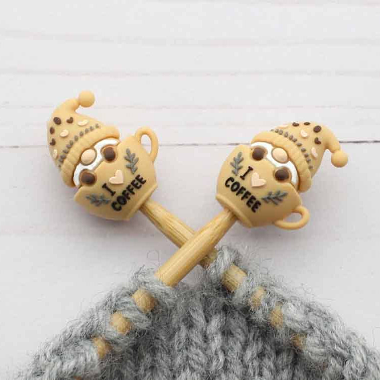 Coffee Loving Gnome | Stitch Stoppers - Fox & Pine Stitches