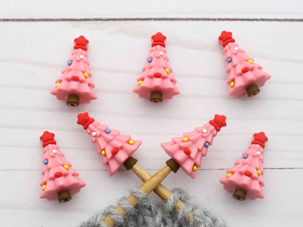 Pink Christmas Tree | Stitch Stoppers - Fox & Pine Stitches