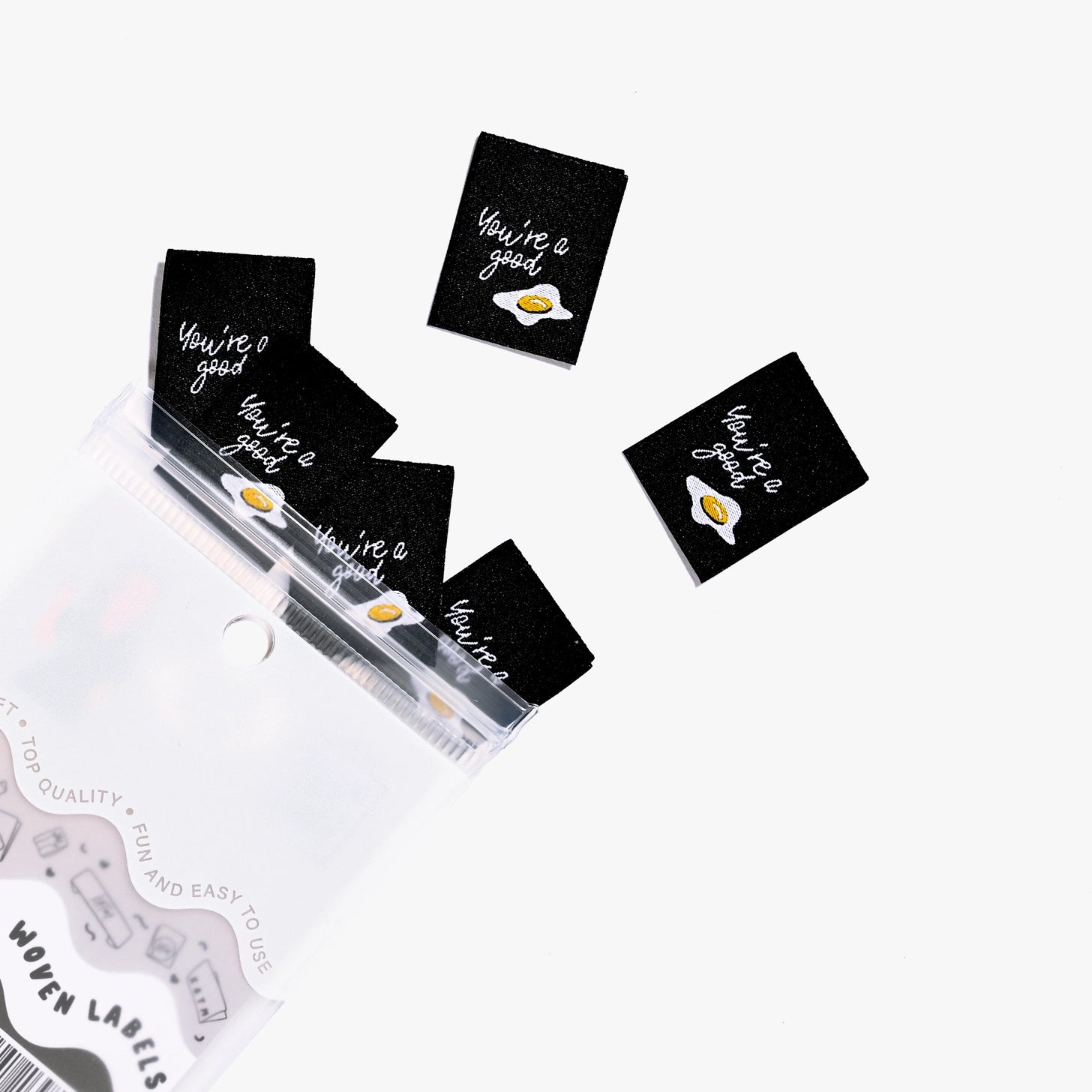 "You're A Good Egg" Woven Labels 6 Pack