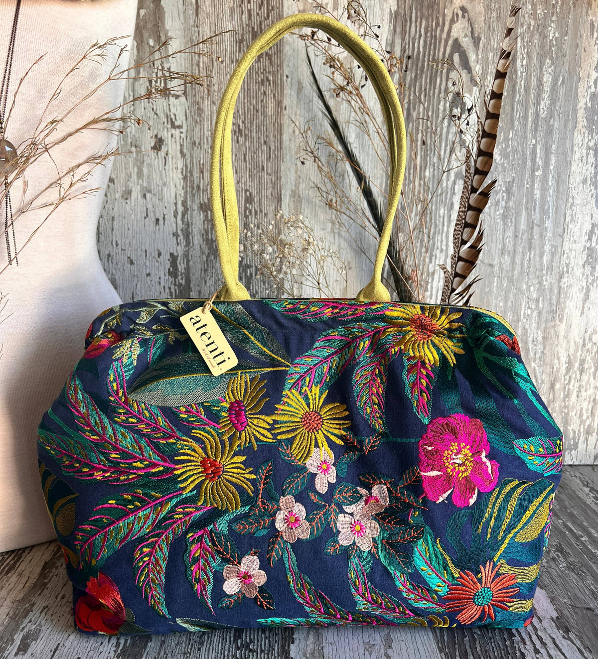 Flora Pioneer: Modern Tapestry Doctor Bag w/ Metal Frame