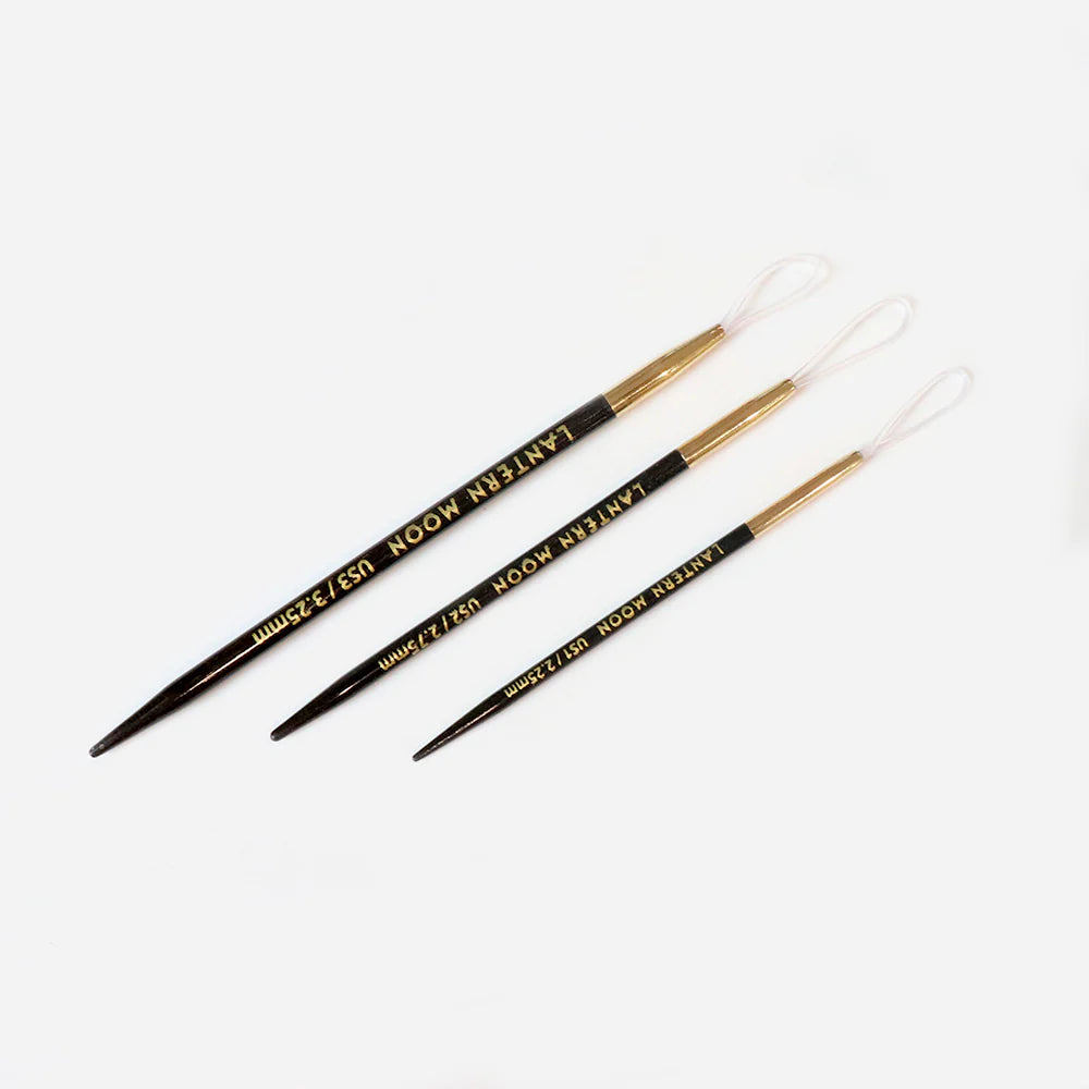 Set of 3 Ebony Finishing Needles - Lantern Moon Lantern Moon