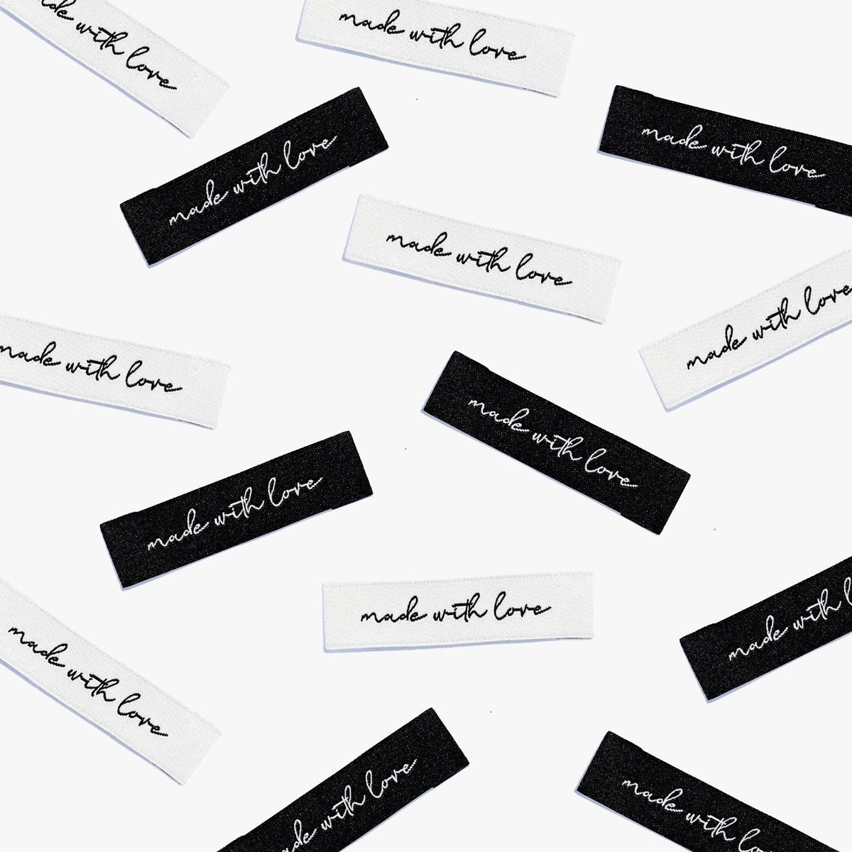 "Made with Love" Woven Labels 6 Pack