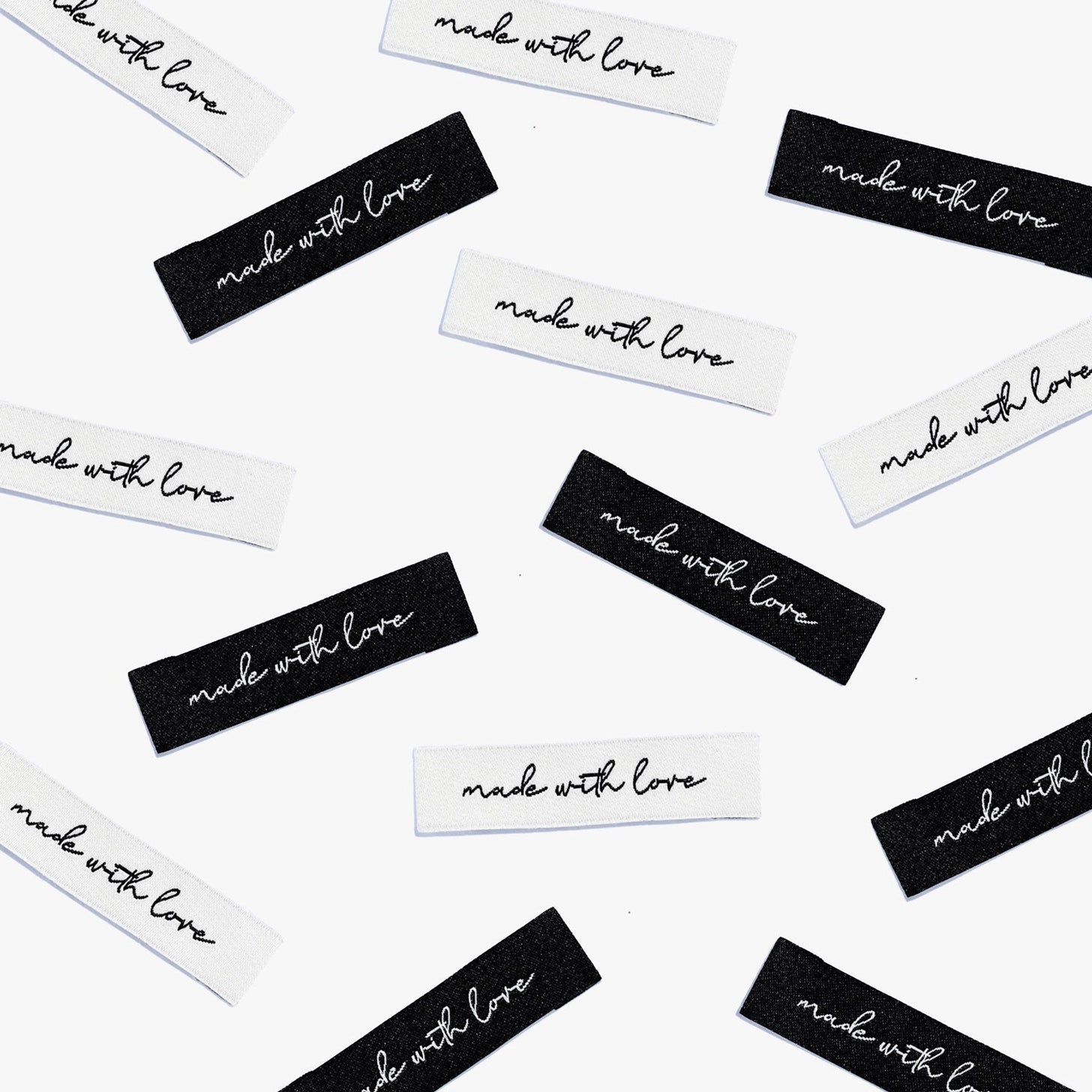 "Made with Love" Woven Labels 6 Pack