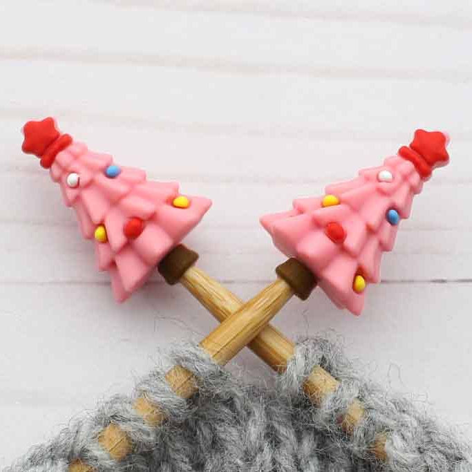 Pink Christmas Tree | Stitch Stoppers - Fox & Pine Stitches