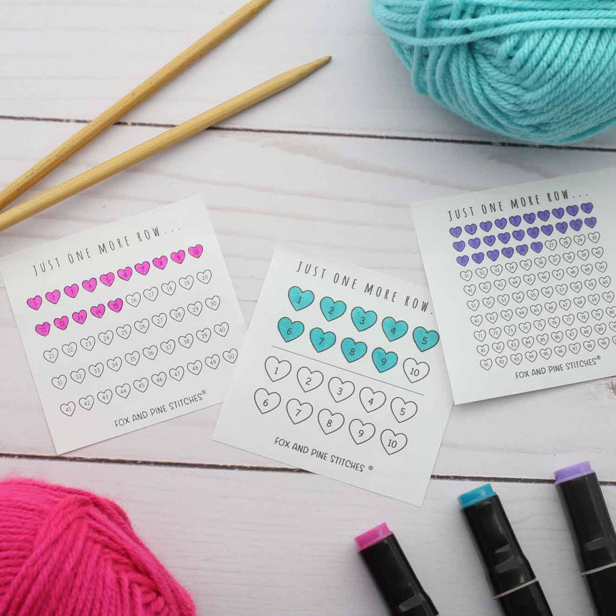 Row Counter Stickies - Fox &amp; Pine Stitches