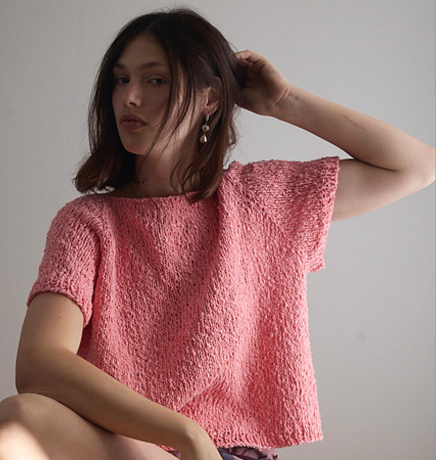 Sunset Raglan Tee with Cotton Waves
