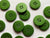 18mm - Matt Metallic Emerald Green Shell TextileGarden