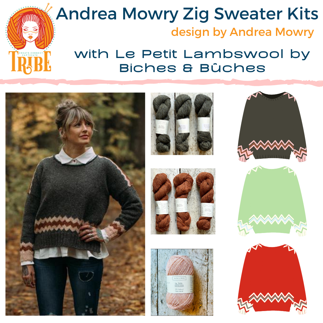 Andrea Mowry Zig Sweater Kit Biches & Bûches