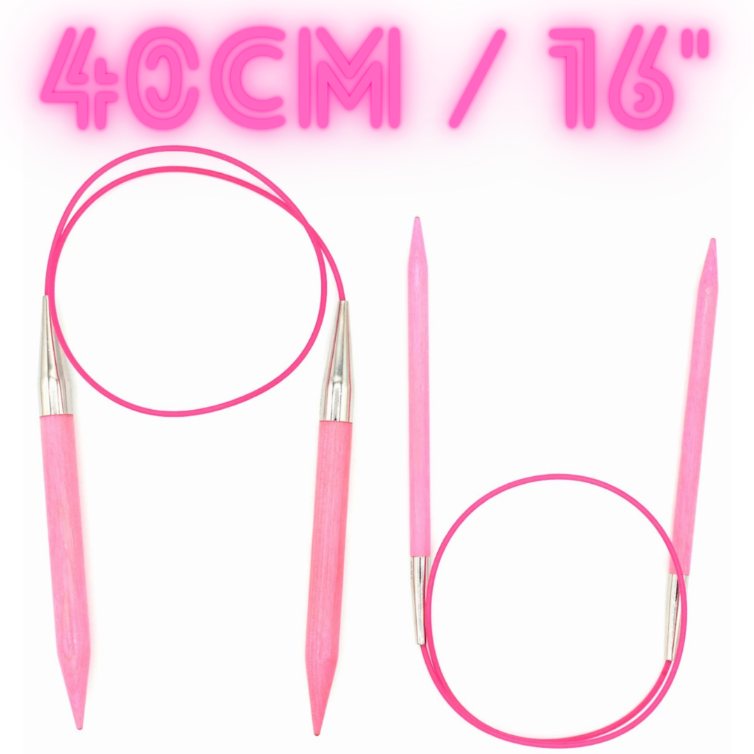 40cm (16") LYKKE BLUSH Fixed Circular Needles LYKKE