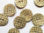 20mm - White Shell Gold Glitter TextileGarden