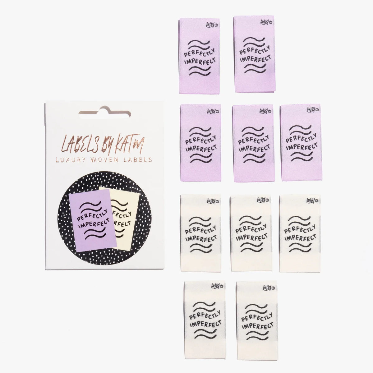 "Perfectly Imperfect" Woven Labels 10 Pack Kylie and the Machine