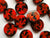 22mm - Glossy Orange Camouflage Buttons TextileGarden
