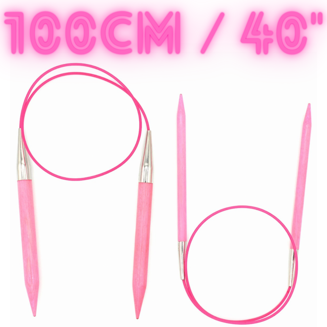 100cm (40") LYKKE BLUSH Fixed Circular Needles LYKKE
