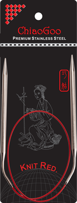 60cm (24") Chiaogoo BAMBOO Fixed Circular Knitting Needles ChiaoGoo