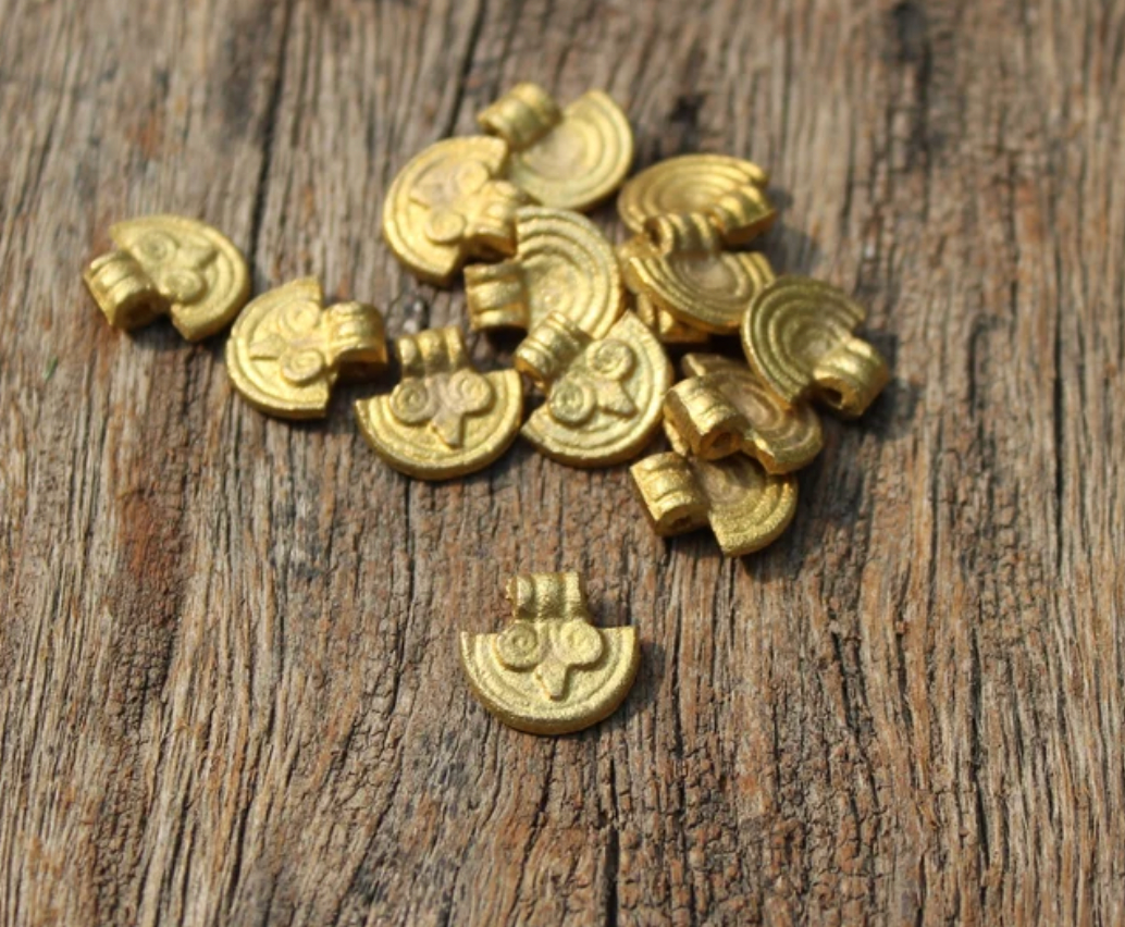 Handmade Tribal Brass Dangles - Semi-Circles tribeyarns