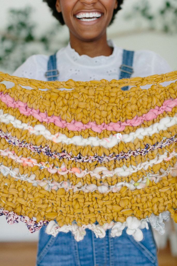 Bonfire Shawl Kit Knit Collage