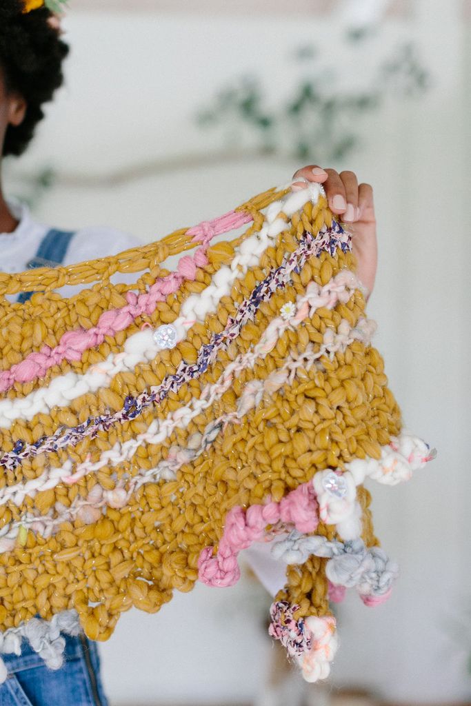 Bonfire Shawl Kit Knit Collage