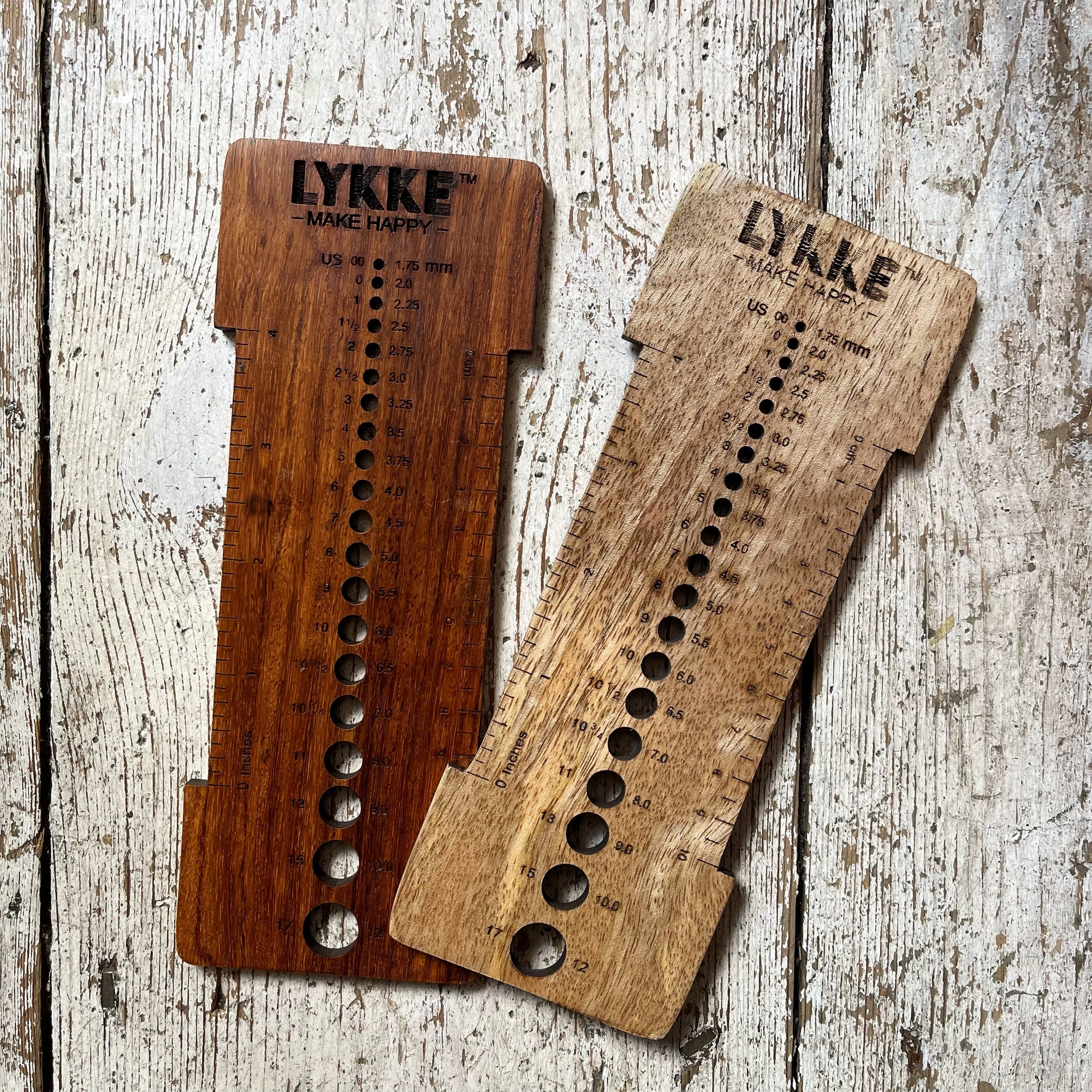 LYKKE Mango Wood Needle Sizer and Gauge Tool LYKKE