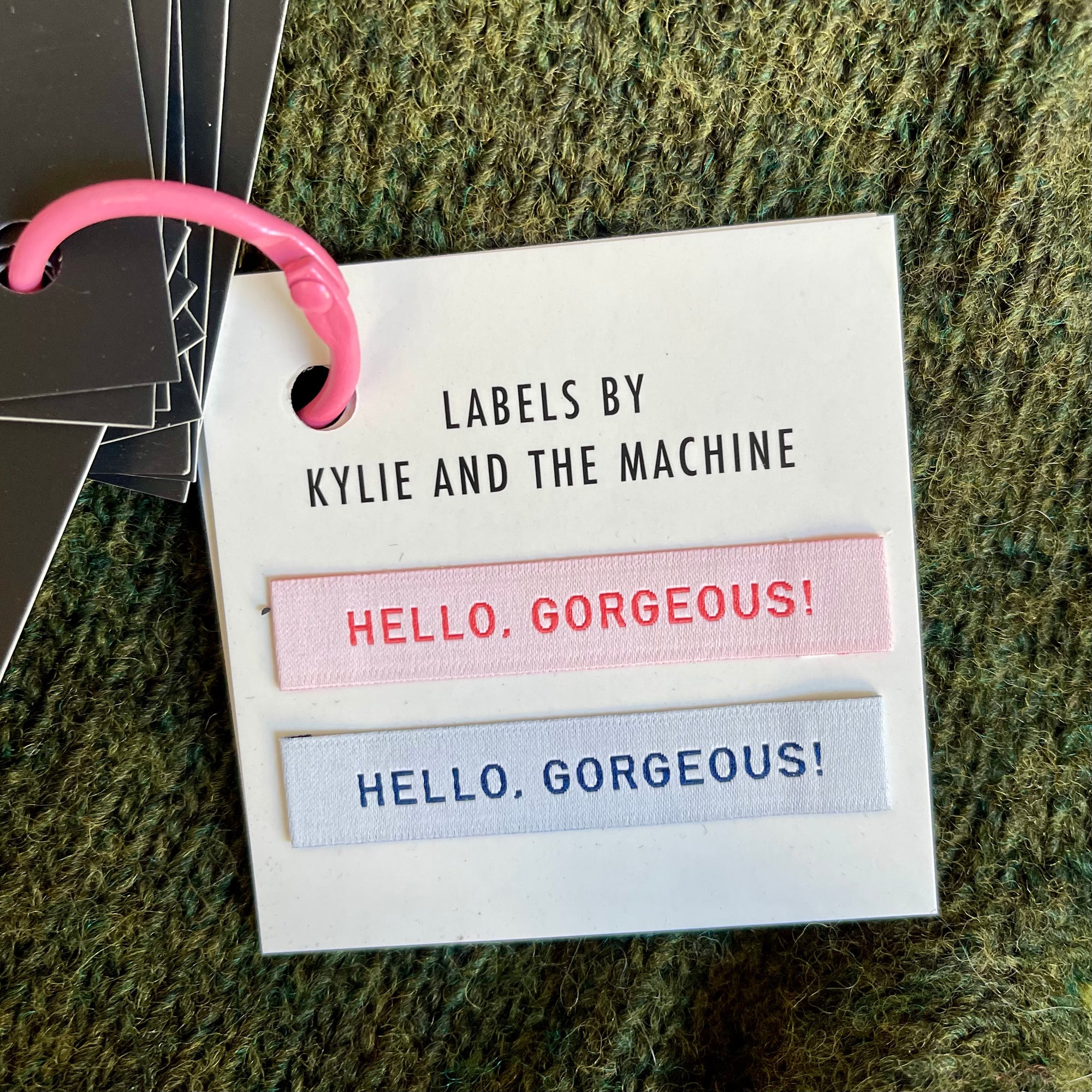 "Hello Gorgeous" Woven Labels 10 Pack Kylie and the Machine